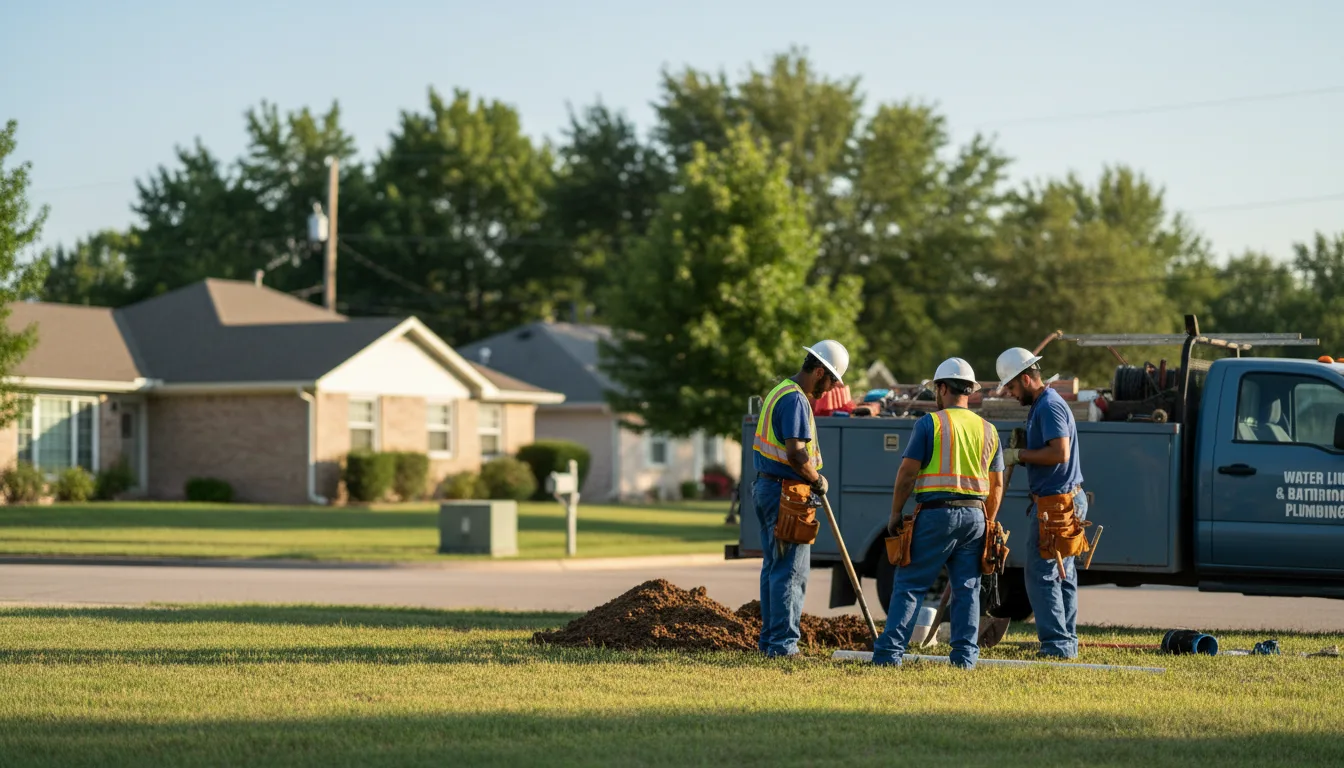 Residential water line and bathroom plumbing service in Garland, ME